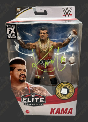 Kama signed WWE Elite Collectors Edition Action Figure (Green Paint)