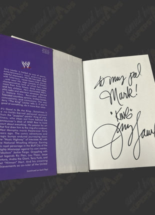 Jerry Lawler signed It's Good to be the King Sometimes Book (To Mark)