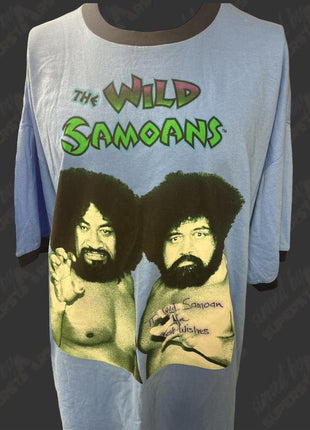 Wild Samoan Afa signed T-Shirt (Size: 2XL)