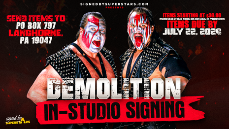 Demolition - Mail In Your Item (7/22/26 In-studio Signing)