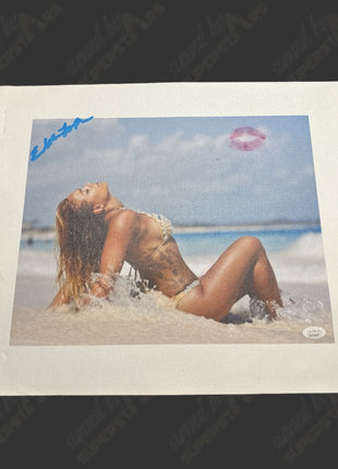 Electra Lopez  signed & kissed 16x20 Canvas (w/ JSA)