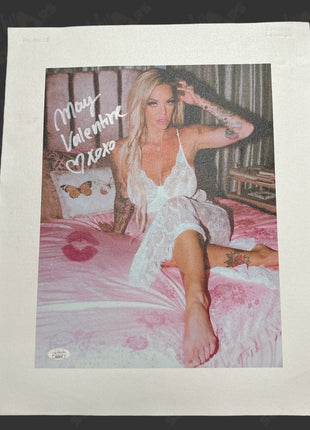 May Valentine signed & kissed 16x20 Canvas (w/ JSA)