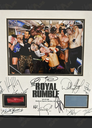 Multi-signed WWE Royal Rumble 2008 Framed Plaque