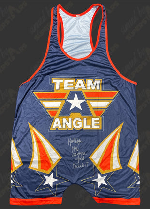 Kurt Angle signed Team Angle Replica Tights
