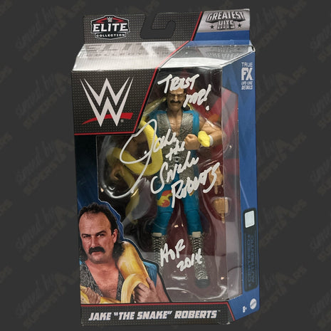 Jake Roberts signed WWE Elite Greatest Hits Action Figure