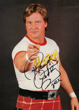 Rowdy Roddy Piper signed Magazine Page