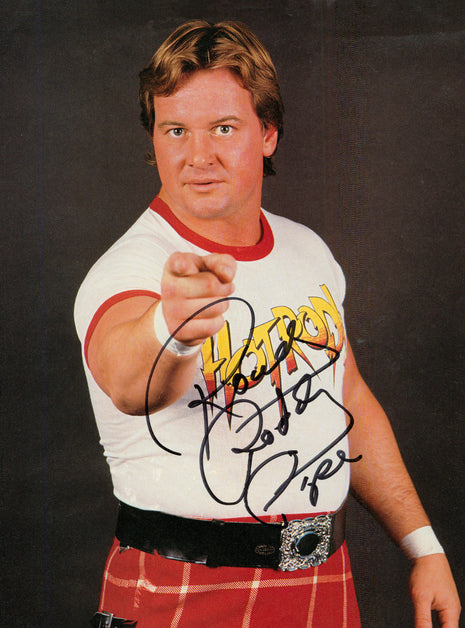 Rowdy Roddy Piper signed Magazine Page