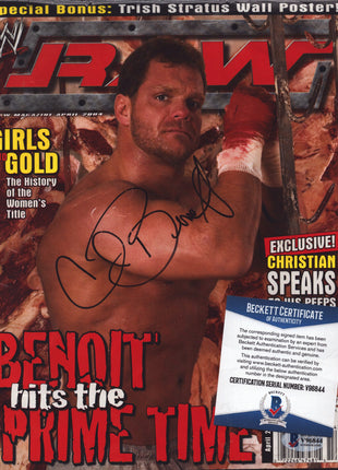 Chris Benoit signed WWE Raw Magazine April 2004 (w/ Beckett)