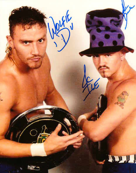 PG13 - Jamie Dundee & Wolfie D dual signed 8x10 Photo