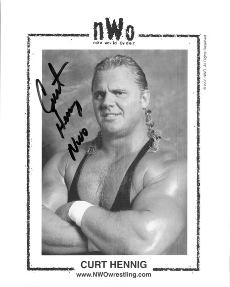 Curt Hennig signed 8x10 Photo (w/ JSA)