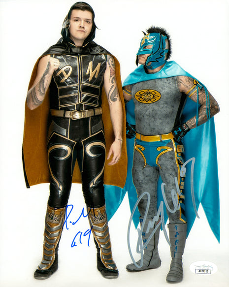 Rey Mysterio & Dominik Mysterio signed 8x10 Photo (w/ JSA)