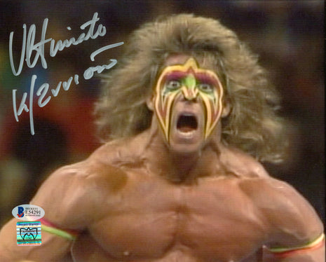 Ultimate Warrior signed 8x10 Photo (w/ Beckett)