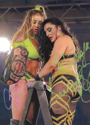 Deonna Purrazzo & Chelsea Green dual signed 8x10 Photo