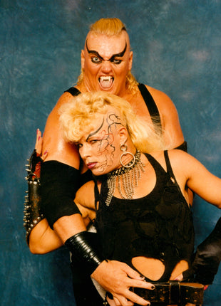 Luna Vachon & Gangrel dual signed 4x6 Photo