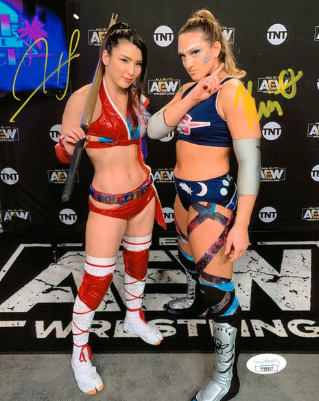 Hikaru Shida & Kris Statlander dual signed 8x10 Photo (w/ JSA)