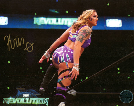 Kris Statlander firmó foto 8x10