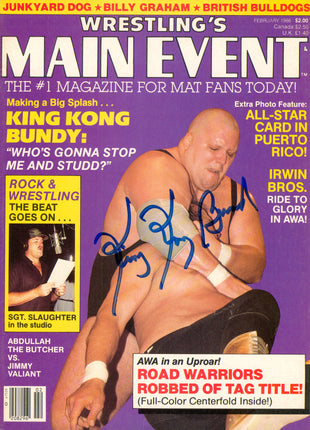 King Kong Bundy signed Magazine Page