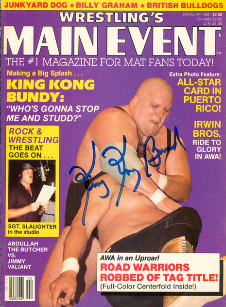 King Kong Bundy signed Magazine Page