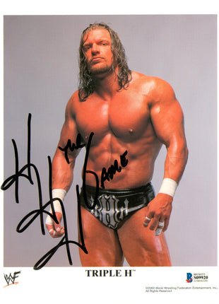Triple H signed 8x10 Photo (w/ Beckett)