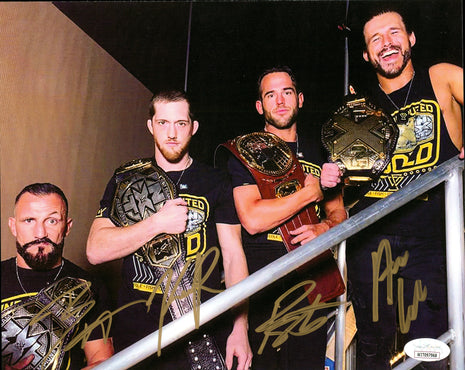 Adam Cole, Roderick Strong, Bobby Fish & Kyle O'Reilly multi signed 8x10 Photo (w/ JSA)