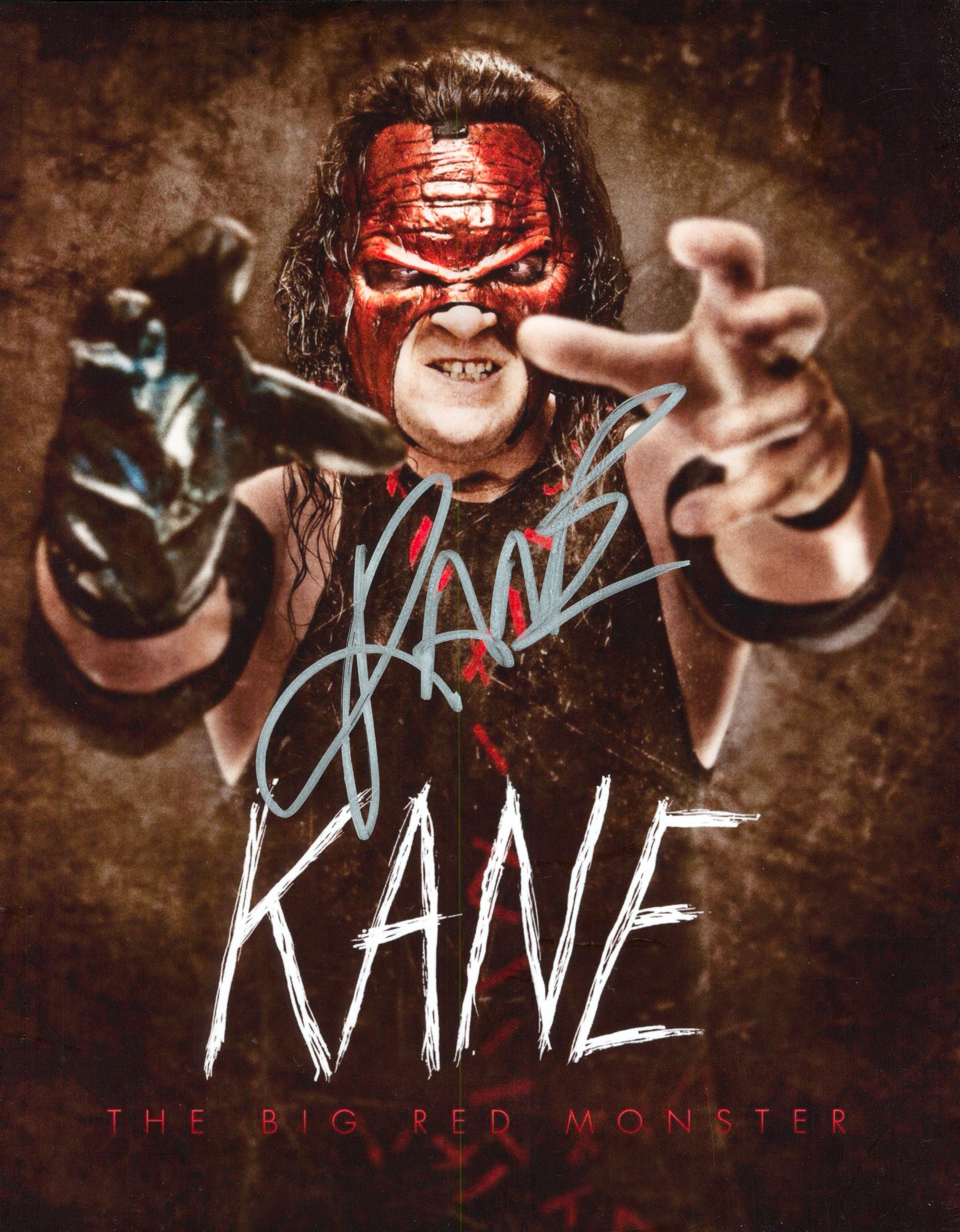 Kane Autograph Kane signed 8x10 Photo – Signed By Superstars