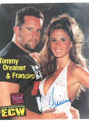 Tommy Dreamer & Francine dual signed 8x10 Photo