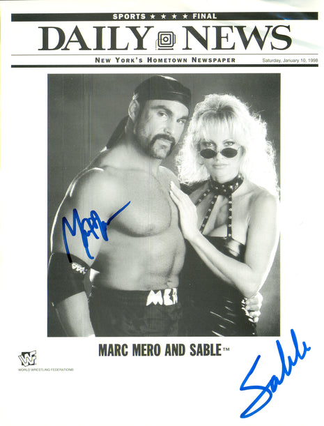 Marc Mero & Sable dual signed 8x10 Photo