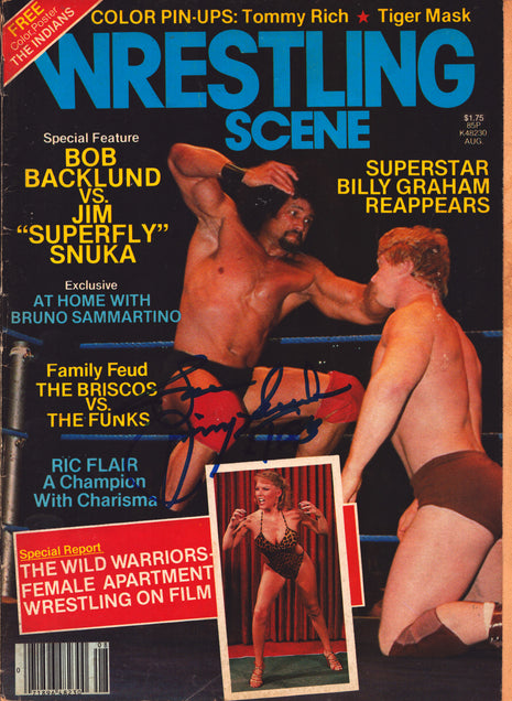 Jimmy Snuka signed Wrestling Scene Magazine