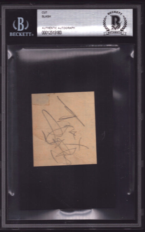 Slash (Guns N Roses) signed Cut (Encapsulated w/ Beckett)