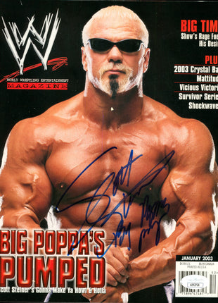 Scott Steiner signed WWE Magazine Cover (w/ JSA)