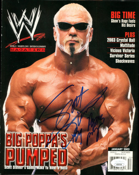 Scott Steiner signed WWE Magazine Cover (w/ JSA)