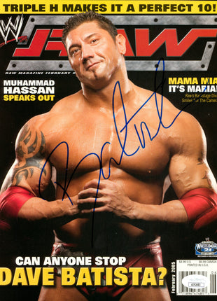 Batista signed WWE Magazine Cover (w/ JSA)