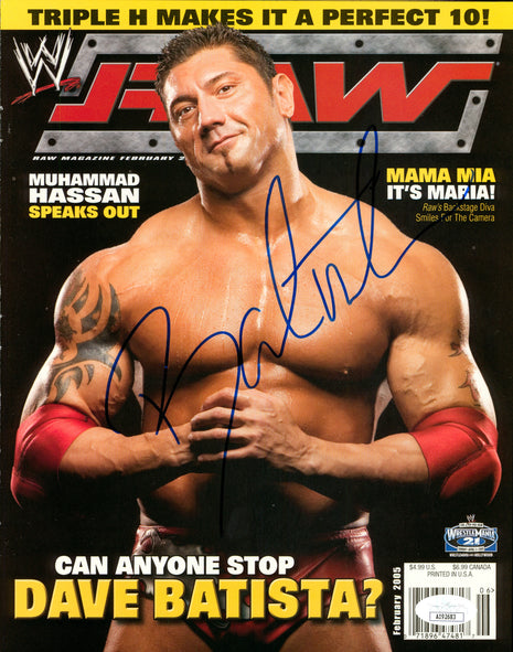 Batista signed WWE Magazine Cover (w/ JSA)