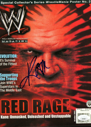 Kane signed WWE Magazine Cover (w/ JSA)