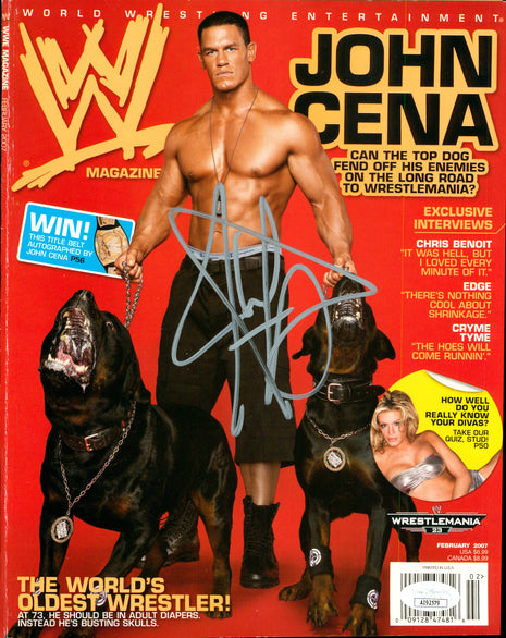 John Cena signed WWE Magazine Cover (w/ JSA)