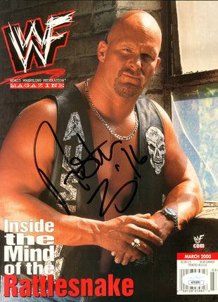 Stone Cold Steve Austin signed WWF Magazine Cover (w/ JSA)