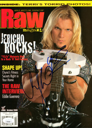 Chris Jericho signed WWF Raw Magazine Cover (w/ JSA)