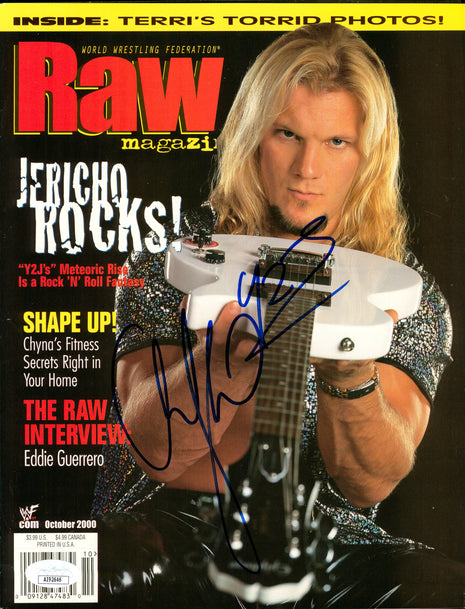 Chris Jericho signed WWF Raw Magazine Cover (w/ JSA)