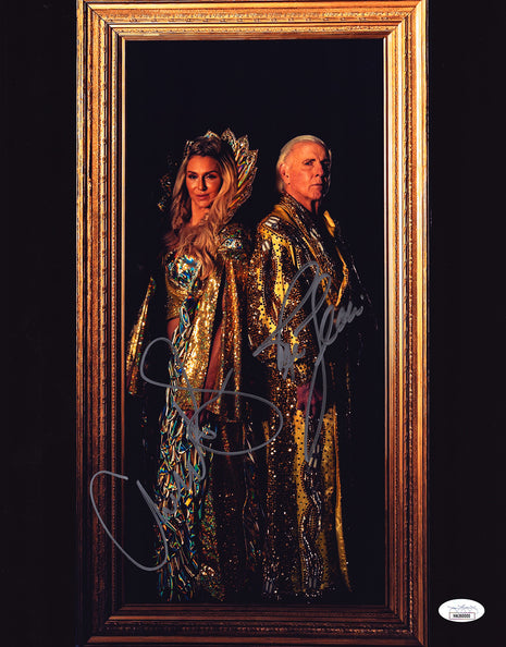 Ric Flair & Charlotte Flair dual signed 11x14 Photo (w/ JSA)