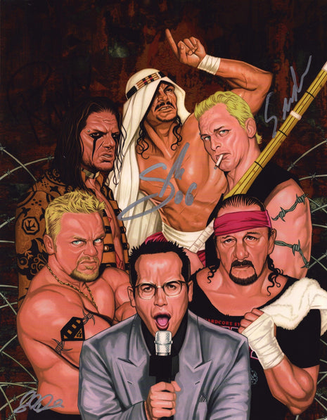 Raven, Sabu & Sandman triple signed 11x14 Photo