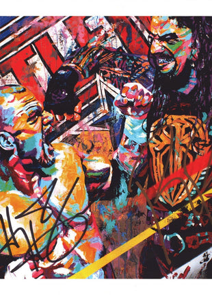 Roman Reigns & Triple H dual signed 11x14 Schamberger Art