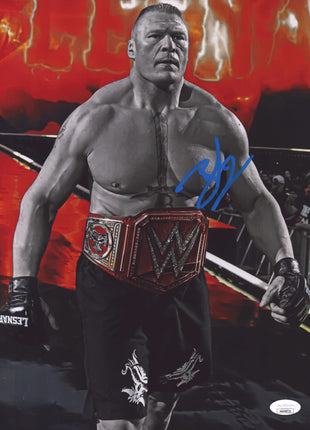 Brock Lesnar signed Metallic 11x14 Photo (w/ JSA)