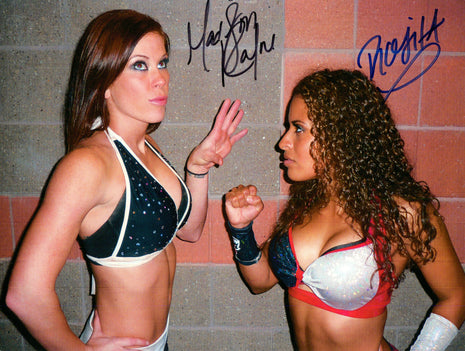 Madison Rayne & Rosita dual signed 8x10 Photo