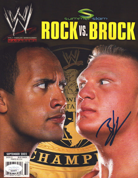 Brock Lesnar signed WWE Magazine September 2002 (w/ JSA)