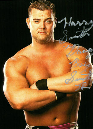 Harry Smith & Davey Boy Smith Jr dual signed 8x10 Photo