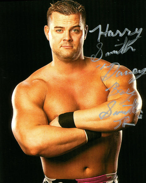 Harry Smith & Davey Boy Smith Jr dual signed 8x10 Photo