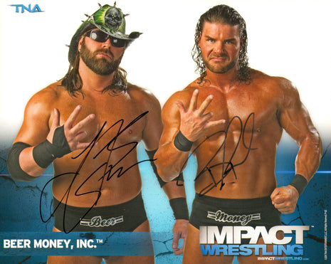 Beer Money - Foto de 8x10 firmada por James Storm y Bobby Roode