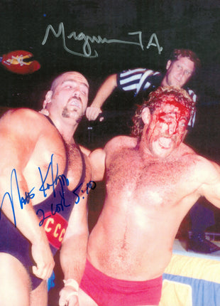 Nikita Koloff et Magnum TA, photo 8x10 signée en double