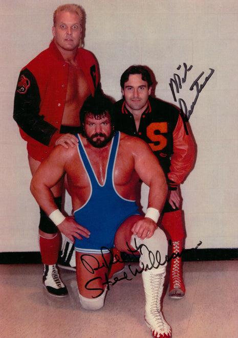 Dr Death Steve Williams & Mike Rotunda dual signed 8x10 Photo