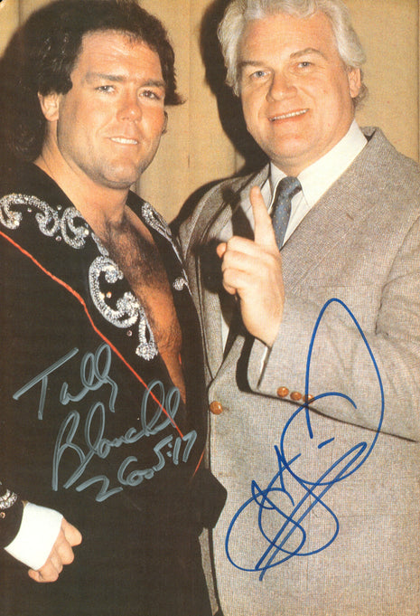 Tully Blanchard & JJ Dillon dual signed 8x10 Photo